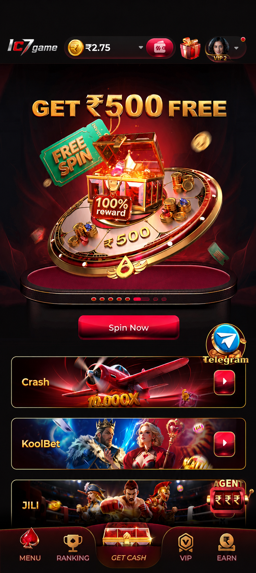 IC7 app crash game screen